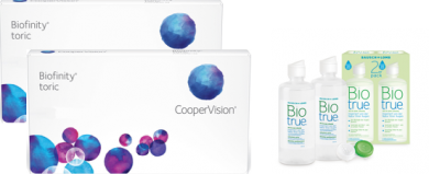 2x Biofinity Toric 6er-Box +  2x Biotrue 300ml 